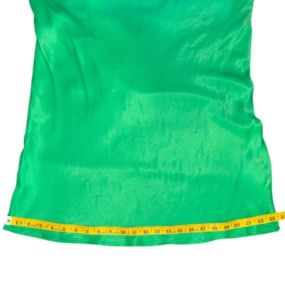 Zara Green Slip Mini Dress With Cross Back - Picture 12 of 12